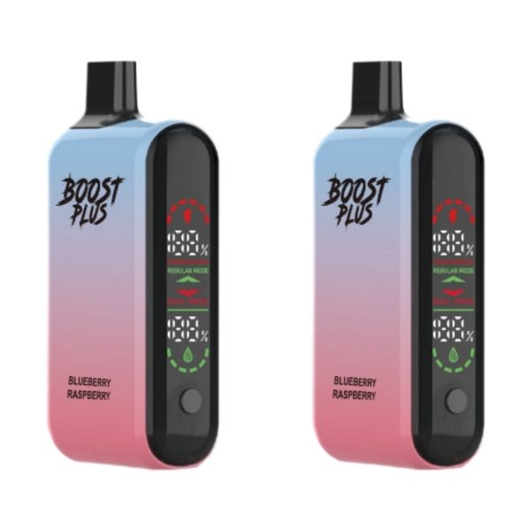 Boost Plus 20000 Puffs Disposable Vapes - Blueberry Raspberry (Pack of 2)