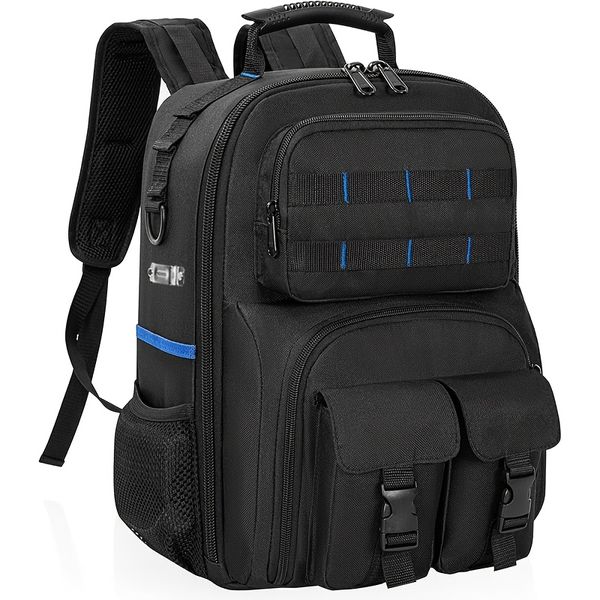Heavy-Duty Electrician's Tool Backpack - Large-Capacity Multi-Compartment