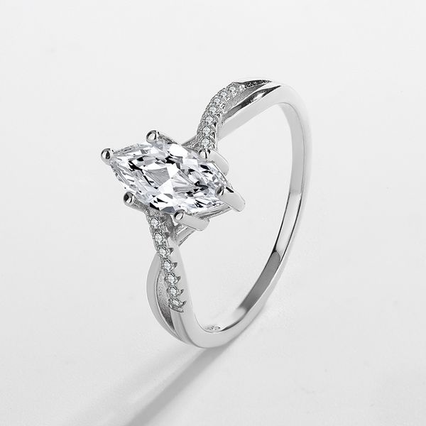 Marquise Mirage Silver Ring