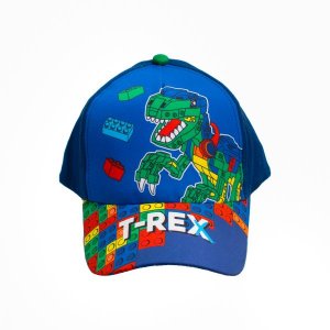 SQUIGGLE Boys Dino Blocks Peak Cap - Stylish, Fun &amp; Durable Sun Protection