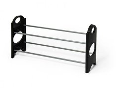Shoe Rack - 2 Tier Stackable - Black