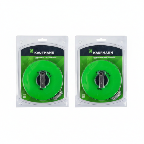 Kaufmann 20m Fiberglass Tape Measure for Accurate DIY &amp; - 2 Pack