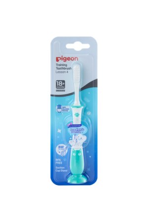 Pigeon Soft Bristles Toddler Training Toothbrush Lesson 4 18m+ Mint