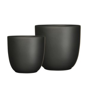 Tusca Pot Round Black Matt