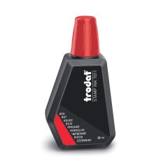 Trodat 7011 Water-Based Red Ink - 28 ml (1 oz) Bottle