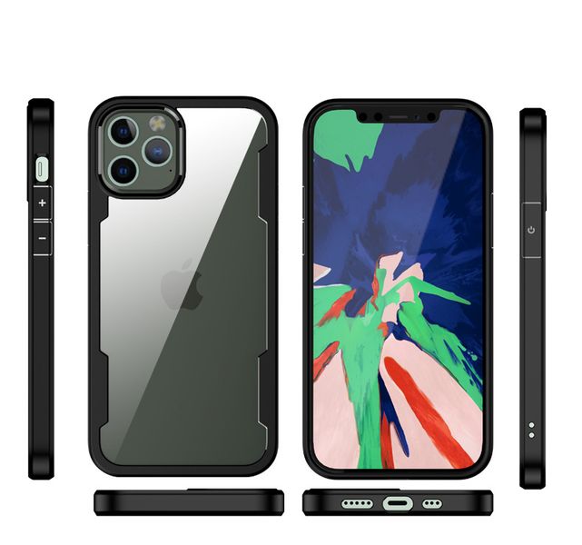 TUFF-LUV Xtreme Shockproof Crystal Case for iPhone 12 Pro Max - Black