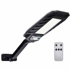 Solar Powered LED Light PIR Motion Sensor Street Light With Remote Control