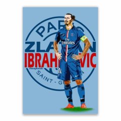 Zlatan Ibrahimovic PSG Poster - A1