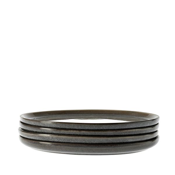 George &amp; Mason - Mali 4 Pack Grey Ceramic 4 Pack Side Plates