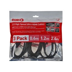Ellies3 X High Speed Ultra HDMI Cable 3 Pack