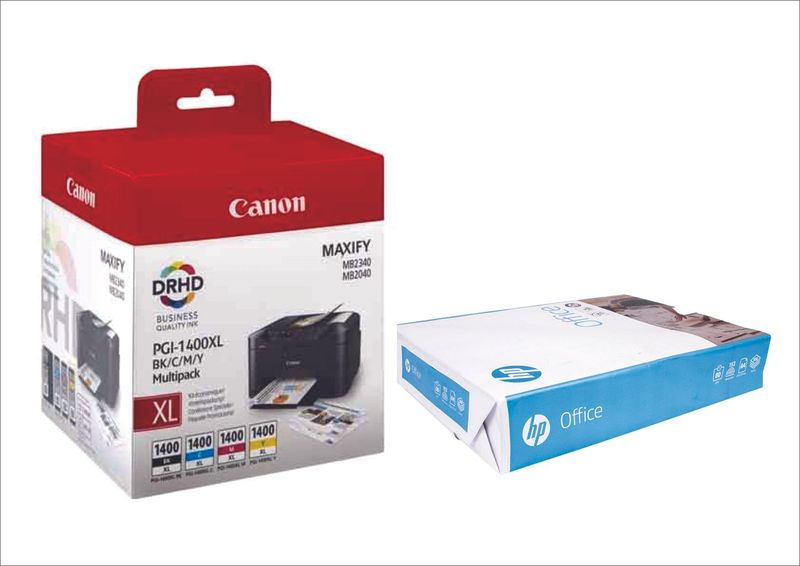 Canon PG1400xl Multipack Ink and Paper Bundle