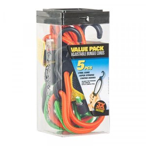 SmartStraps Adjustable Superstrong Bungee Cords - 5 Piece Assortment