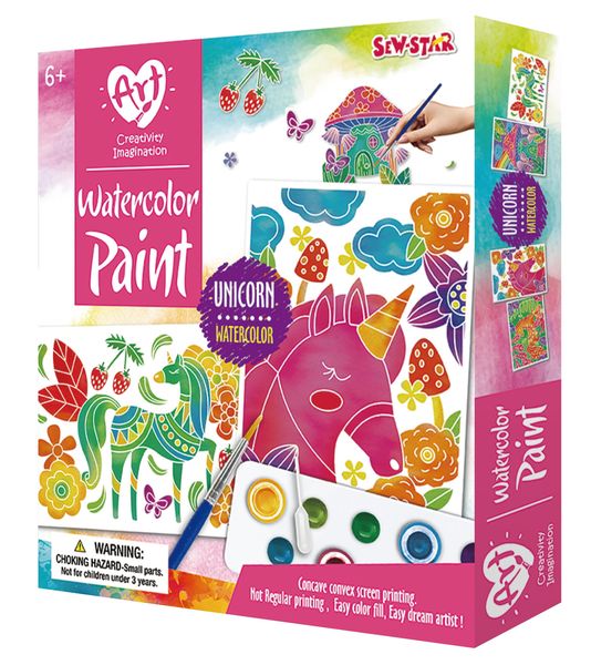 Sew-Star Magical Unicorn Watercolor Art Set