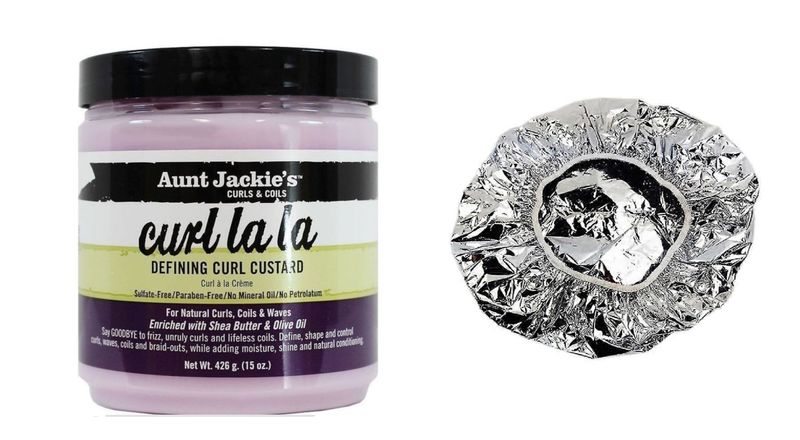 Aunt Jackies Curl La La Defining Curl Custard (426g) + Foil Cap
