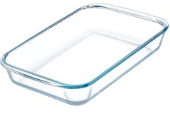 Rectangular Borosilicate Glass Baking Dish 2.2L Clear Heat Resistant