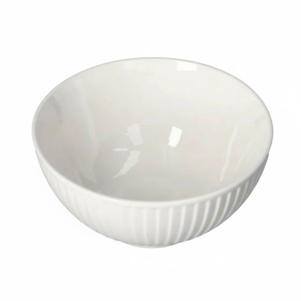 Ceramic Cereal Bowls - 16cm x 16cm x 8cm - White - Set of 8