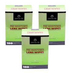 Pre-Moistened Lens Cleaning Wipes - 100 Cloths-Glasses &amp; Cameras - 10 Pack