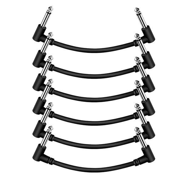 6 Inch Noise-Free Guitar Cord,1/4 Inch Guitar Pedal Cables,Instrument Effec