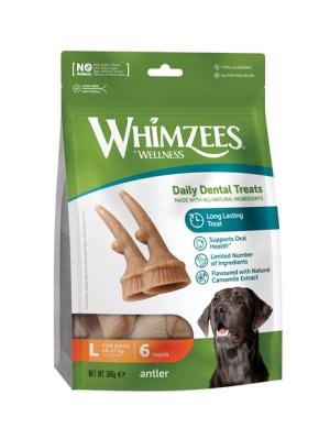 Whimzees - Large Antler Value Bag (6 Piece) x1