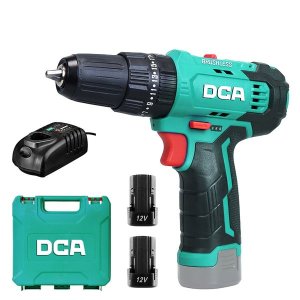 DCA 12V Industrial Brushless Driver/Hammer Drill Kit With 2.0Ahx2 &amp; Charger