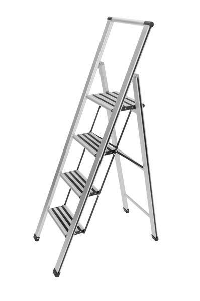 Wenko - Folding Step Ladder - Aluminium - 4 Steps