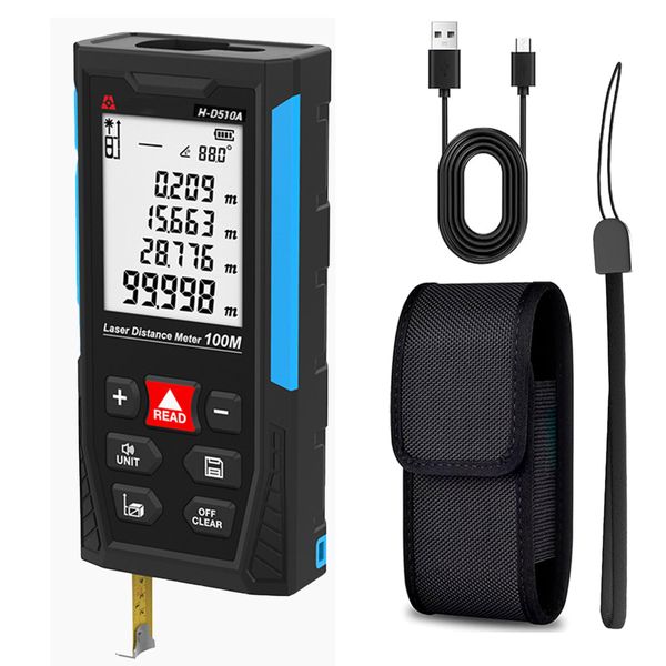 50m Digital Laser Distance Meter Device Measuring Tools with MeasuringTape