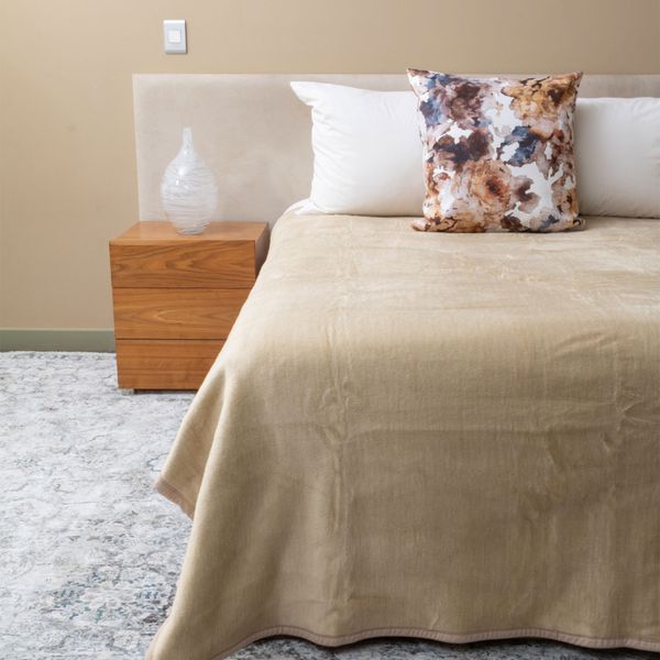 Sesli Hotel Blanket Beige- Three Quarter