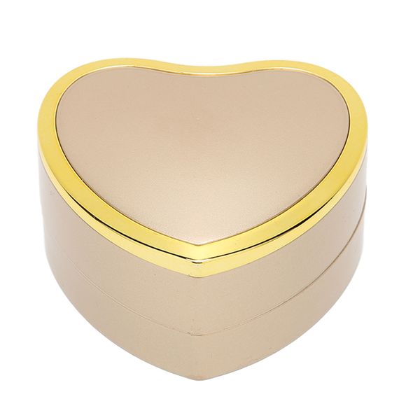 Gold Heart Ring Box - Flocking Anniversary Case