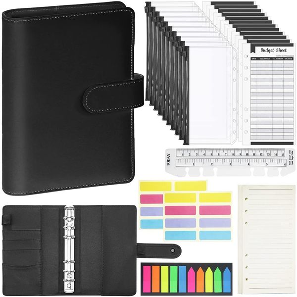 A6 Budget Binder,A6 Money Organizer for Cash, Budget Binder with Cash Envel