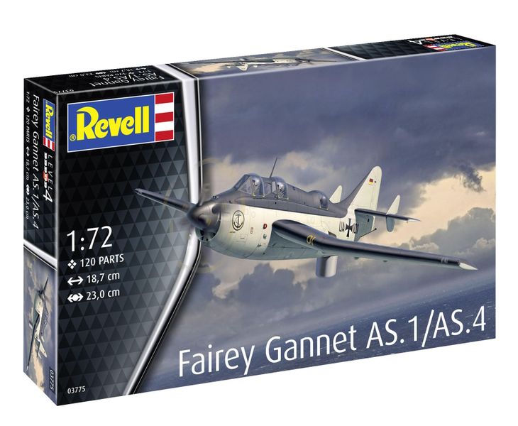 Revell 1/72 Fairey Gannet AS.1/AS.4 Plane Plastic Model Kit
