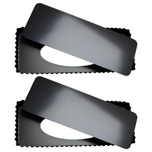 2 Piece Nonstick Carbon Steel Tart Pans with Removable Base - Black