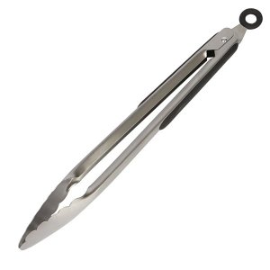 Stainless Steel Wide Scalloped Tong - 35cm