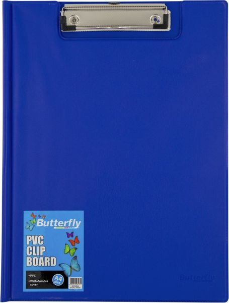 Butterfly Clip Board Pvc With - A4 - Blue
