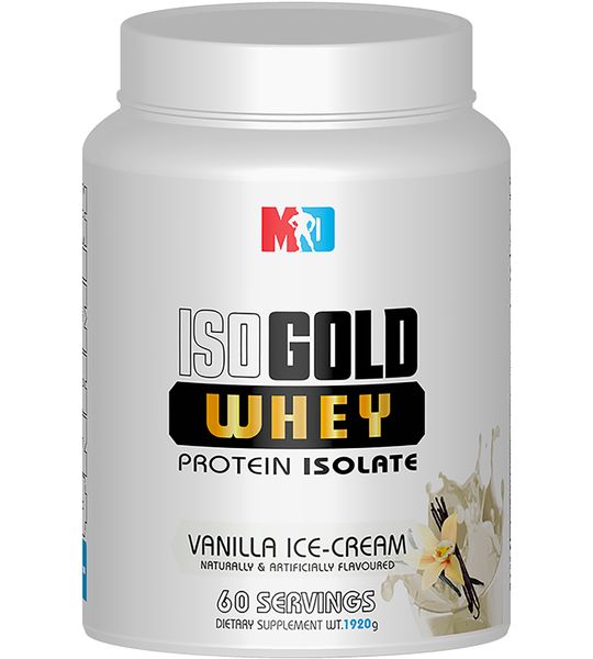 Iso Gold Whey Protein Isolate 1920g Vanilla Ice Cream 60 Servings