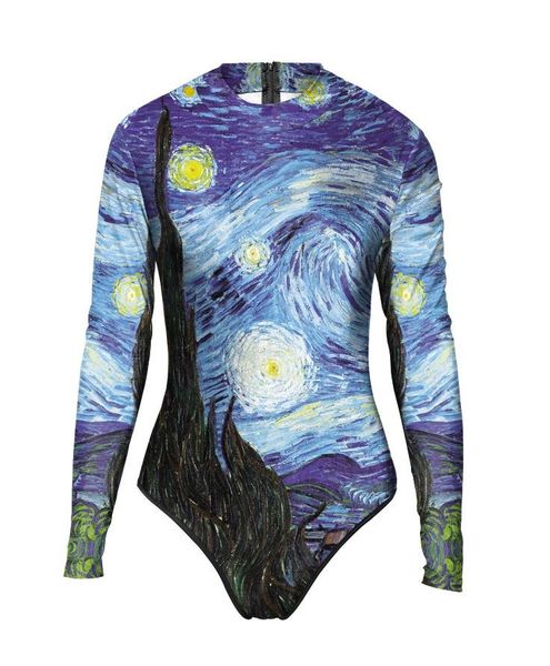 Lady's 3D Printed Long Sleeve Surfer-Style Swimwear - Scales