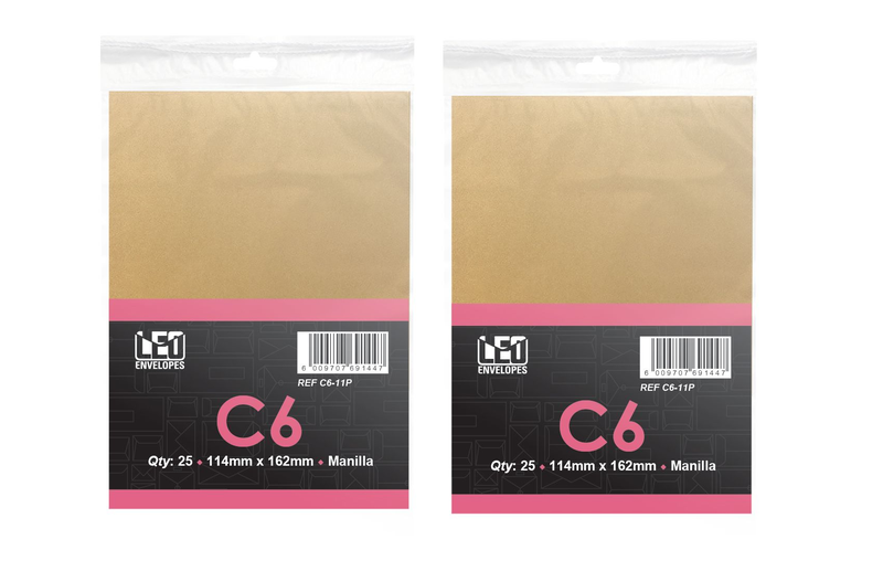 LEO C6 Manilla Self Seal Envelopes - Pack Of 50 Envelopes