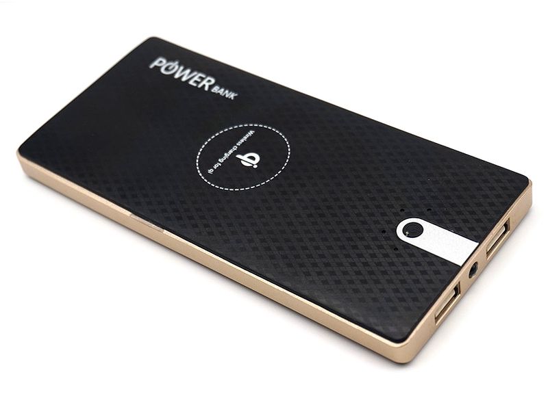 2-in-1 Wireless Smartphone Charger Qi &amp; Powerbank 15 000 mAh - Black