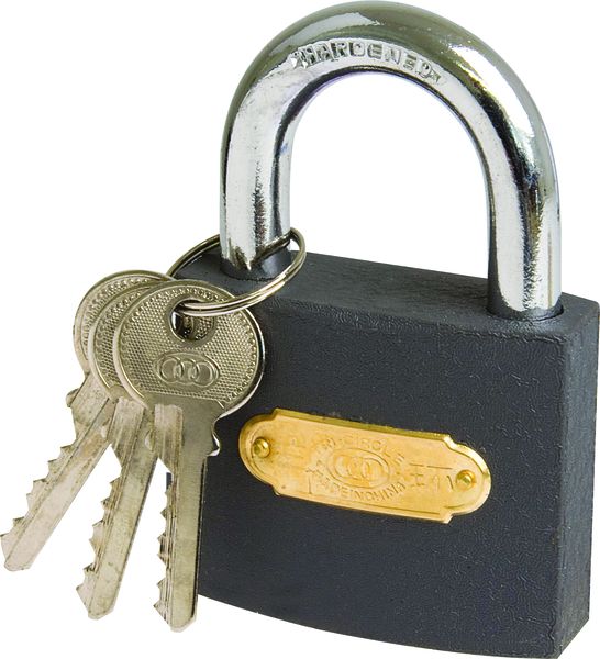 Moto-Quip - Tri Circle Iron Standard Padlock - 6.3cm