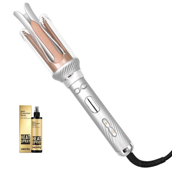 ENZO Glam AI Curl Auto One Touch Hair Curler + NOVIQ Heat Spray