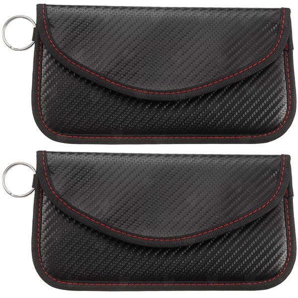 Faraday Bags for Smartphones &amp; Car Keys, RFID Signal Blocking Pouch 2Pcs