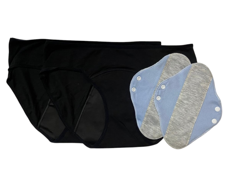 Reusable Period Panties &amp; Washable Sanitary Pads Set