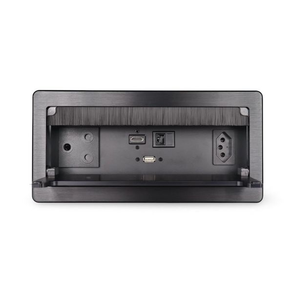 Desktop Power &amp; AV Pop-Up Socket Black