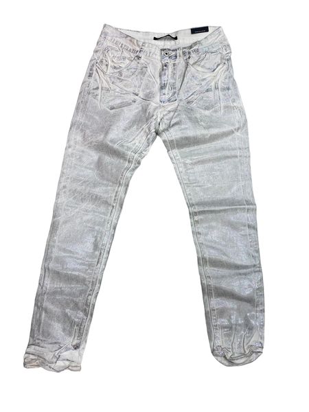Cutty CRhime Mens White/Silver Skinny Jeans
