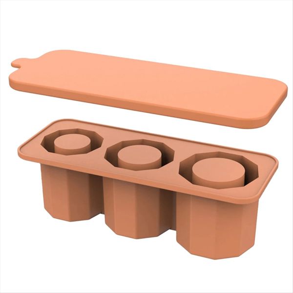 Ice Square Tray for Stanley Cups Silicone with Lid Purple