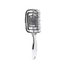Detangling Hair Brush Nylon Bristles Wet Dry Brush 24cm - Silver