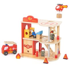 Fire Station Rescue Playset - Wooden