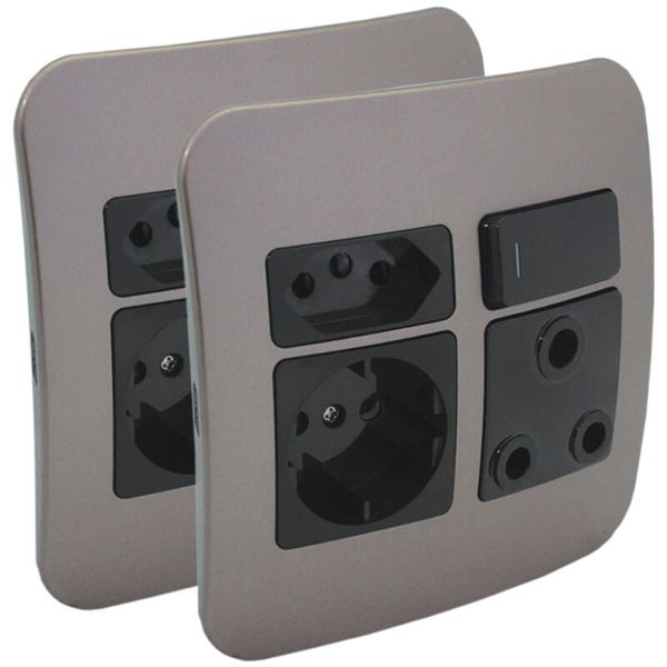 Veti Round 2 Pin Plug Wall Socket - Pack of x2 (VG26B)