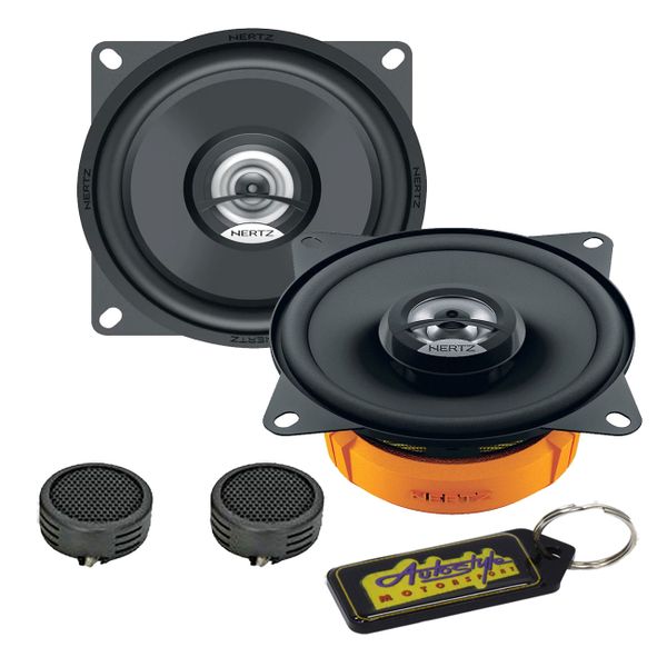 Hertz Dieci Series 4" 60W 2-Way Car Speakers &amp; Evo Tweeters &amp; Key Holder