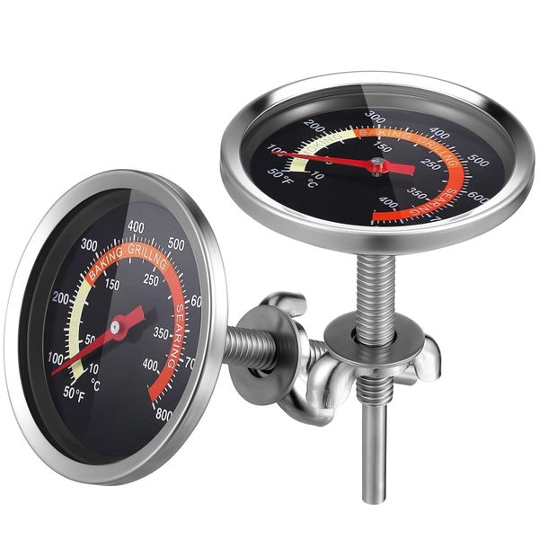 Stainless Steel BBQ Grill Thermometer for Outdoor Cooking and Oven Temperat