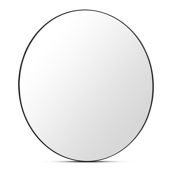 Brushed Frame Hanging Round Mirror by Soul Lifestyle - 70cm -Gold